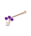 J Letter Silver Bone Nose Stud NSKD-663